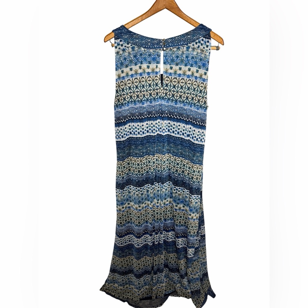 Cato Navy and Cream Patterned Maxi Dress - Picture 2 of 10